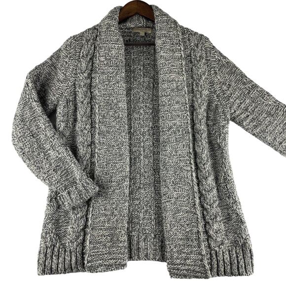 Lineamaglia Other - Lineamaglia Women's Wool-Blend Gray Sweater Large Open Cardigan Made in Italy